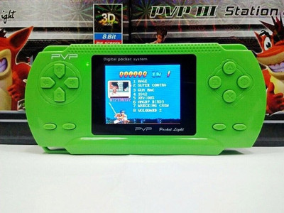 

WEBSTER PVP Station Light 3000 8 Bit Portable Game with Built-in Games PVP PSP Game-console with TV output with Super Contra, Super Mario, Soccer, Cricket2887, Crash, Angry Birds, Pinball, Lunar Ball, and other Unlimited Games(Color Randomly Selected)