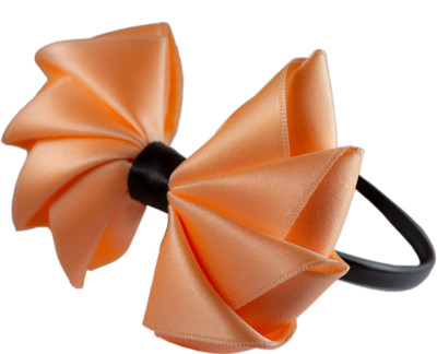 

Threads N Ribbons Peach Bow Hair Band(Orange)