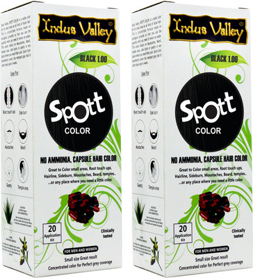 

Indus Valley Spott Hair Color Black (Set of 2)-No Ammonia Hair Color(Black)