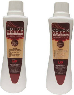 

COLOR GRACE HAIR COLOR CREAM DEVELOPER FOR MEN & WOMEN VOL 40 12% (800 ml each) pack of 2 Hair Color(all hair color)