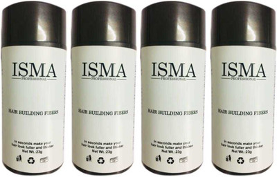 

ISMA PROFESSIONAL Black color hair building fibre pack of 4(92 g)