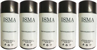 

ISMA PROFESSIONAL Black color hair building fibre pack of 5(115 g)