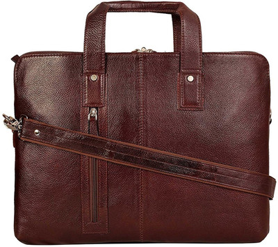 C Comfort 14 inch Expandable Laptop Messenger Bag(Brown)