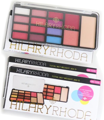 

Hilary Rhoda 12 Eyeshadow + 1 blush + 1 highlight + 1 Compect powder-01