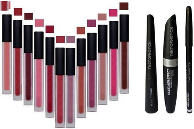 

TheTopNotch InFashion Eyeliner & Kajal & Mascara & 12 Piece Liquid Matte