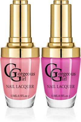 

Gorgeous Girl Glossy Nail Lacquer Brown Yellow-27 & Big Dip'O Ruby-23(Pack of 2)