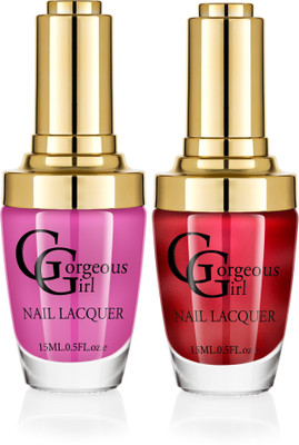 

Gorgeous Girl Glossy Nail Lacquer Pale Carmine-22 & Big Dip’O Ruby-23(Pack of 2)