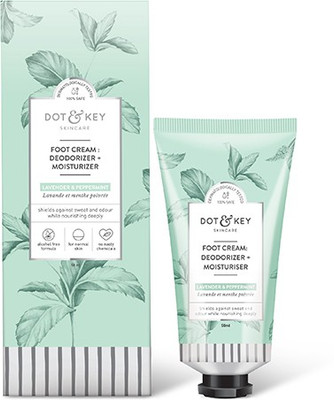 

Dot & Key Foot Cream : Deodorizer + Moisturizer (Lavender & Peppermint)(50 ml, Set of 1)