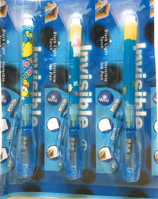 Sky uv pen with invisible ink Multi-function Pen(Pack of 3, Ink Color - Black)