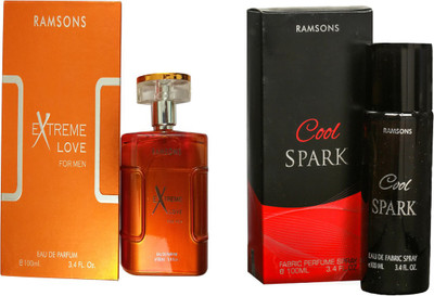 

RAMSONS EXTREME LOVE PERFUME 100 ML+ COOL SPARK PERFUME 100 ML Eau de Parfum - 100 ml(For Men & Women)