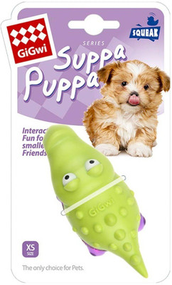 

GiGwi Suppa Puppa Alligator Green X Small Puppy Rubber Squeaky Toy, Chew Toy For Dog