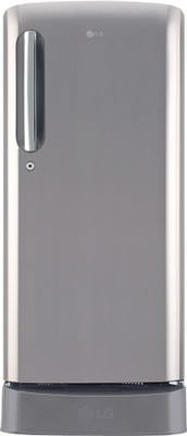 LG 190 L Direct Cool Single Door 4 Star Refrigerator with Base Drawer(Shiny Steel, GL-D201APZY)