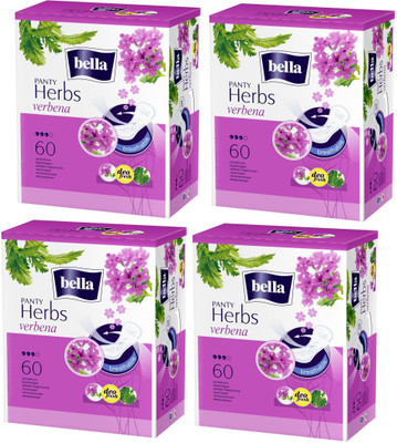 

BELLA Herbs Sensitive Panty Liners - 240 Pieces (VERBENA) Pantyliner(Pack of 4)