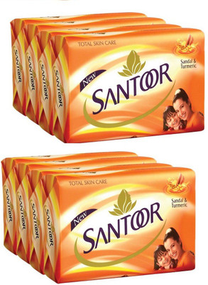 

santoor bathing soap 125g x 8(1000 g, Pack of 8)