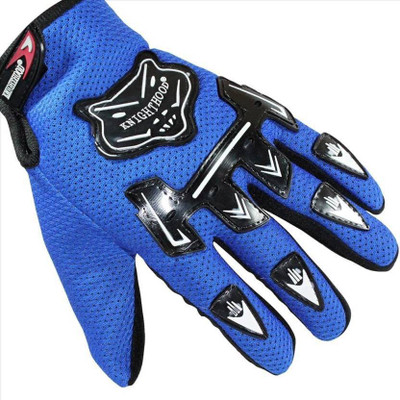 KNIGHTHOOD Gloves Motoway Full Racing Biking Driving Motorcycle Gloves Riding Gloves(Blue)