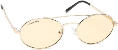 Fastrack Oval Sunglasses(For Men & Women, Brown)