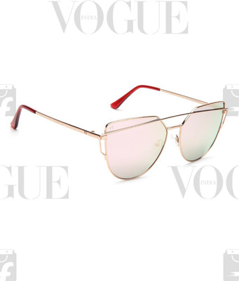 French Connection Cat Eye Sunglasses Green Pink Flipkart Com