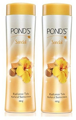 

Ponds Sandal Radiance Talc (100g) - Pack of 2(200 g)