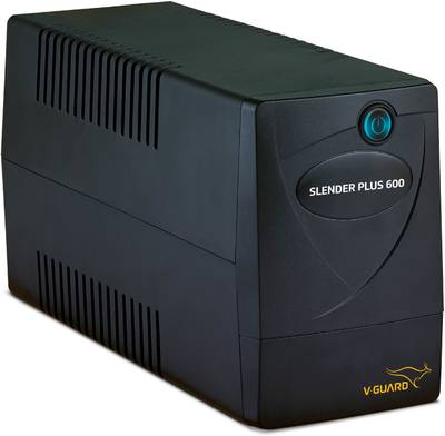 V-Guard V-Guard Slender Plus 600 for Desktop UPS (UPS and Battery 2 Years V-Guard Onsite Warranty) For 1 Monitor (43 cm) and 1 Printer UPS