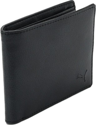 PUMA Men Black Genuine Leather Card Holder(6 Card Slots)