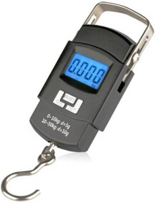 

Gadget Tree Pocket Hanging Luggage Weighing Scale Digital Capacity 50 Kg Hanging Steel Hook Weighing Scale(Black)