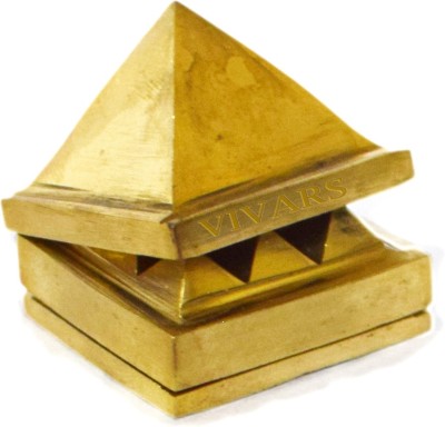 SPLICE Crystal Products Metal Pyramid With Mantra On Base For Vastu Dosh Removal Brass Yantra Gold Yantra(Pack of 1)