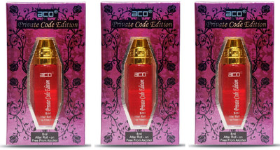 aco Private Code Edition Alcohol - Free Premium Attar Roll On 8ml Each (Pack of 3) Floral Attar(Floral)