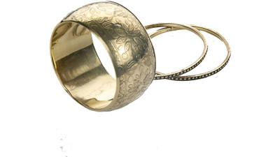 JDX Alloy Gold-plated Kada(Pack of 3)