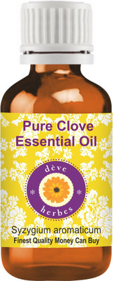 

Deve Herbes Pure Clove Essential Oil (Syzygium aromaticum) 100% Natural Therapeutic Grade Steam Distilled(100 ml)