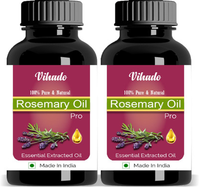 

Vihado Rosemary Essential Oil Pure Natural - Use For Aromatherapy, Health Boost, Hair Re-Growth, Skin Care, Face 25 ML Pack of 2 (50 ml)(25 ml)