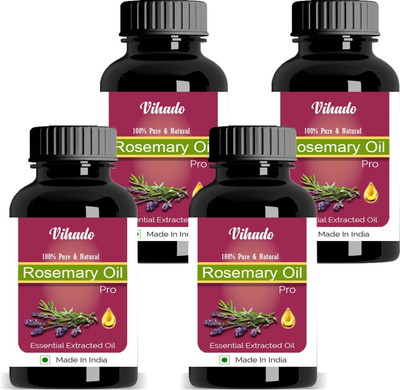 

Vihado Rosemary Essential Oil Pure Natural - Use For Aromatherapy, Health Boost, Hair Re-Growth, Skin Care, Face 25 ML Pack of 4 (100 ml)(25 ml)