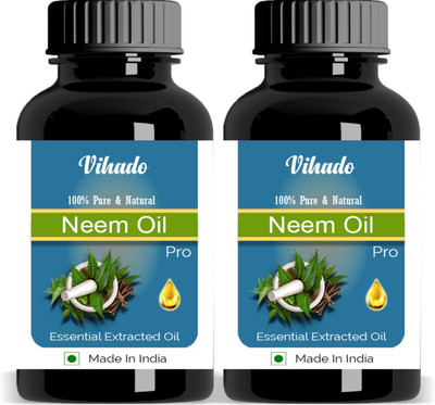 

Vihado Essential Pure Neem Carrier Oil 30 ML Pack of 2 60 ML(30 ml)
