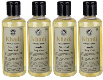 Khadi Shivalik herbal Sandal Body Wash(4 x 210 ml)