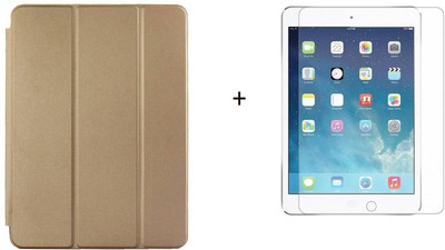 cellshephard Flip Cover for apple Ipad air 2(Gold, Dual Protection)