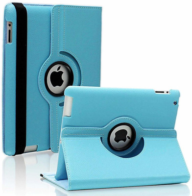 Beebox Flip Cover for Apple iPad 2 Ipad 3 Ipad 4 Degree Rotating Leather Case Cover(Sky Blue)