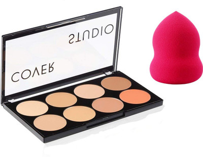 

Rtb SwissBeauty Cover Studio Ultra base Concealer With beauty Blender(Set of 2)