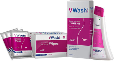

VWash Plus VWash 200 ML & VWash Wipes 10 Wipes Combi Pack(Set of 2)