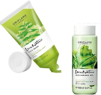 

Oriflame Sweden Love Nature Cleansing Gel Tea Tree & Face Wash Neem-(Set of 2)