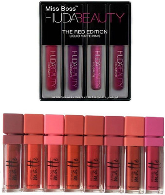 

Miss Boss kb long lasting matte lipgloss (64 g, red), lipstick red edition 16 ml combo(Set of 2)