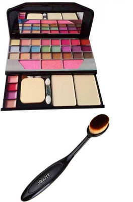

Jollity Oval Shape Foundation Brush And Eye Shadow Of 24 different Colors(Set of 2)