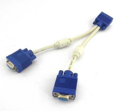 

Gabbar Mobile, Laptop Compatible VGA Y Splitter Cable Male VGA to 2 Female VGA Adapter VGA Cable(Compatible with Mobile, Laptop, Tablet, Mp3, Gaming Device, White, Sync and Charge Cable)