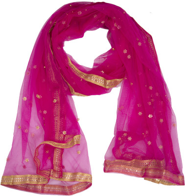WHITEHEAVEN Cotton Blend Self Design Women Dupatta
