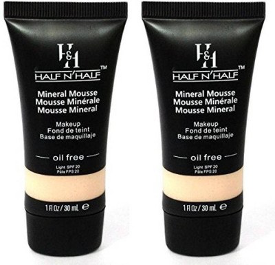 Half N Half Mineral Mousse Oil Foundation, 30 ml- Pack of 2 Foundation(Multi)