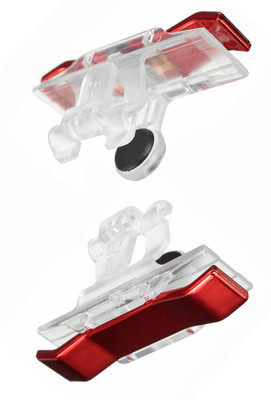 

BUY SURETY Red Metal Best pubg Game Trigger/Joystick Compatible with All Smartphones ||Sensitive Shoot/aim Buttons L1 R1 Trigger Mobile Game Controller Gaming Accessory Kit(Red, Transparent, For Android, iOS)