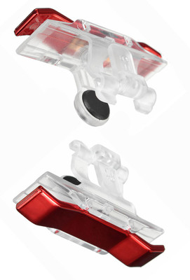 

BUY SURETY Red Metal pubg Game Trigger/Joystick Compatible with All Smartphones ||Sensitive Shoot/aim Buttons L1 R1 Trigger Mobile Game Controller Gaming Accessory Kit(Red, Transparent, For Android, iOS)