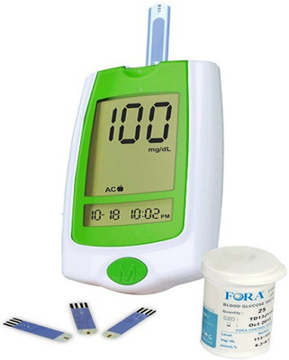 Truworth G-30 French Green + 10 Strips Glucometer(Green)