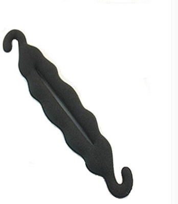 FOK DIY Hair Donut Bun Maker Magic Clip Curler Shaper Styling Tool Bun Clip(Black)