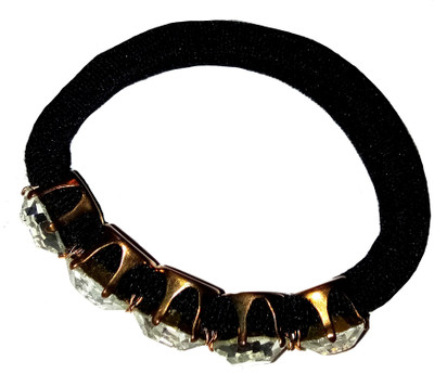 

Shrungarika Fashionable Black Rubber Band, Hair Band, Back Pin(Black)
