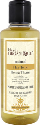 

Khadi organique Henna Thyme Hair Tonic-Without Mineral Oil Hair Oil(210 ml)