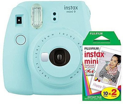 Fujifilm Instax Mini 9 Ice Blue with 20 Shots film Instant Camera(Blue)